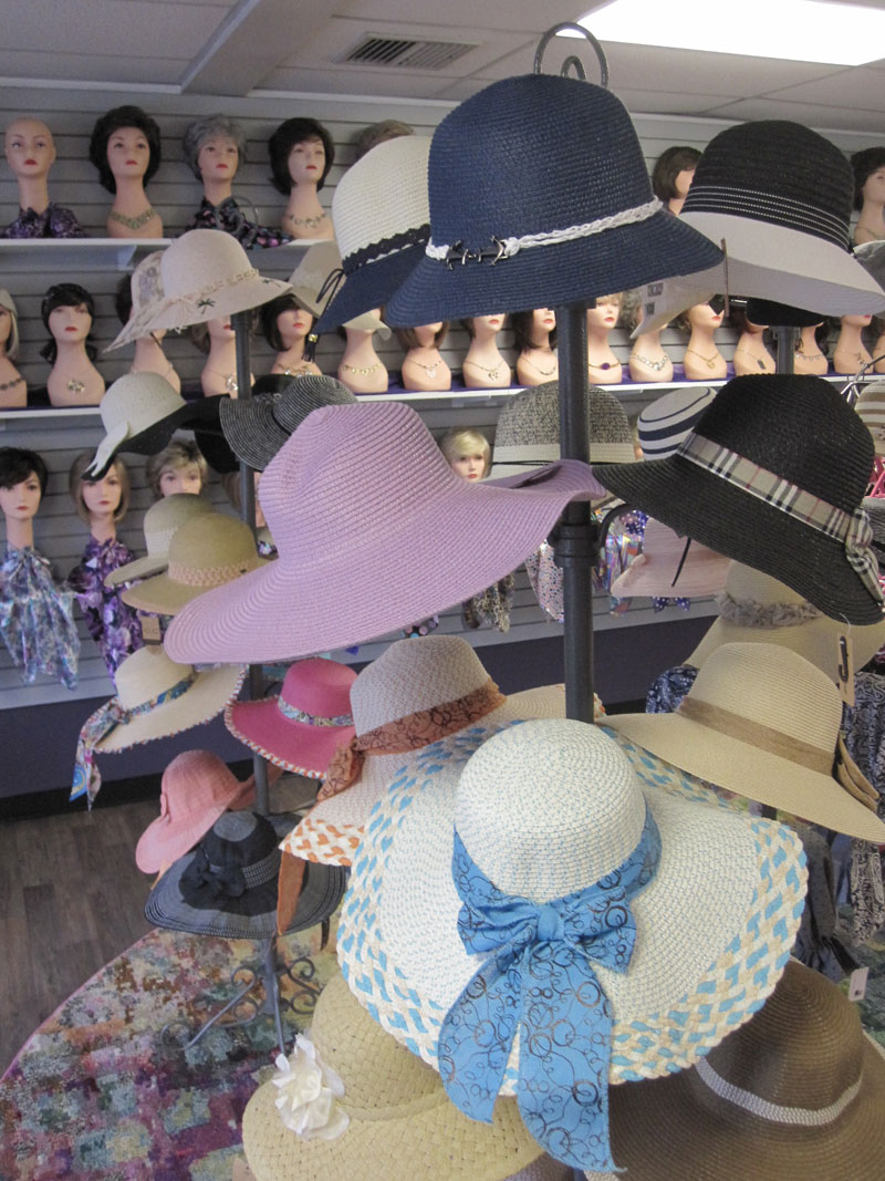 Inside Isabella's Boutique a Rhode Island wig store.